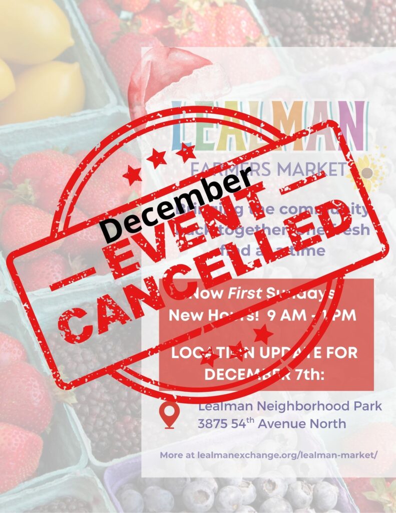 December Event Cancelled