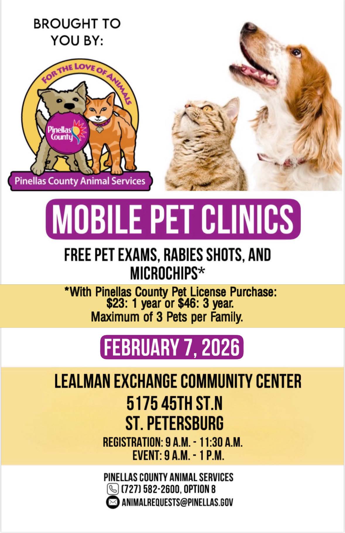 Flyer for mobile pet clinic