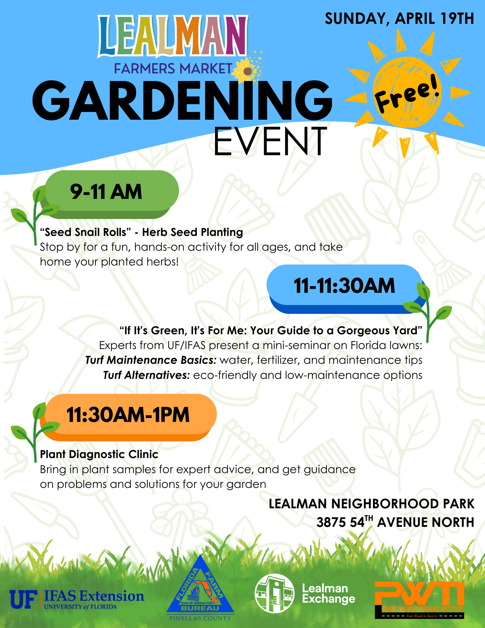 Flyer for garden event