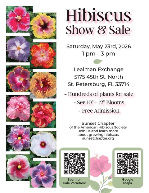 Flyer for hibiscus show and sale