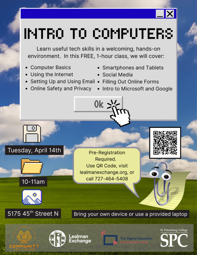 flyer for intro to computers class