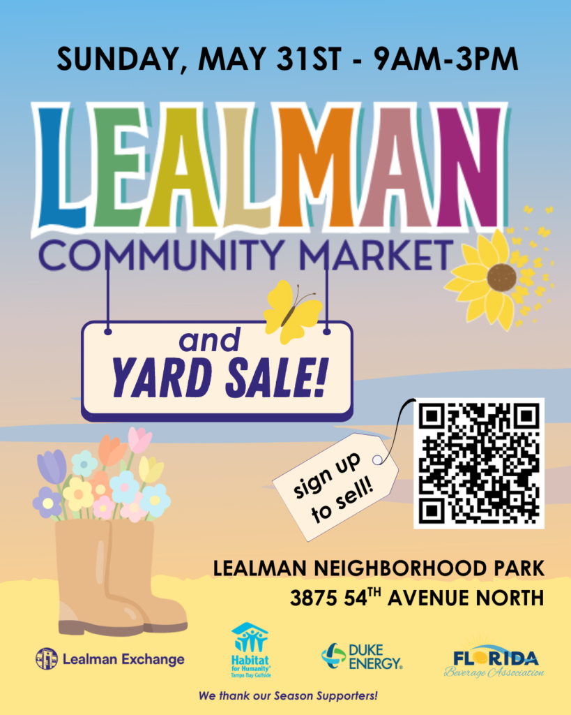 Flyer for market and yard sale