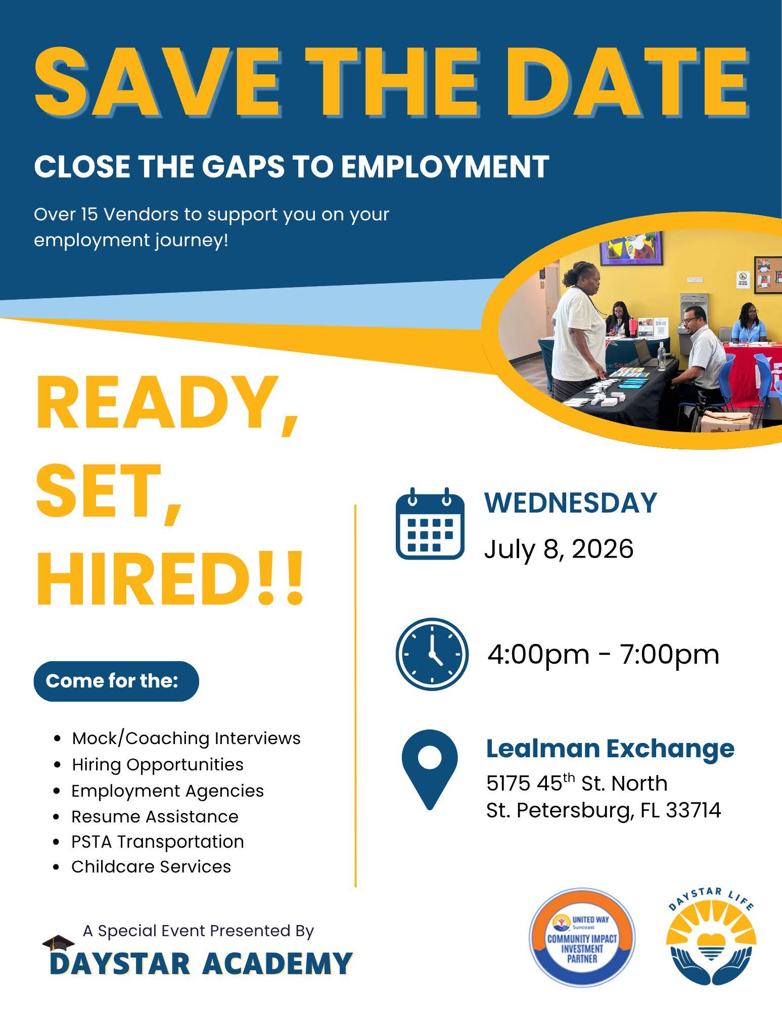 Flyer for hiring event