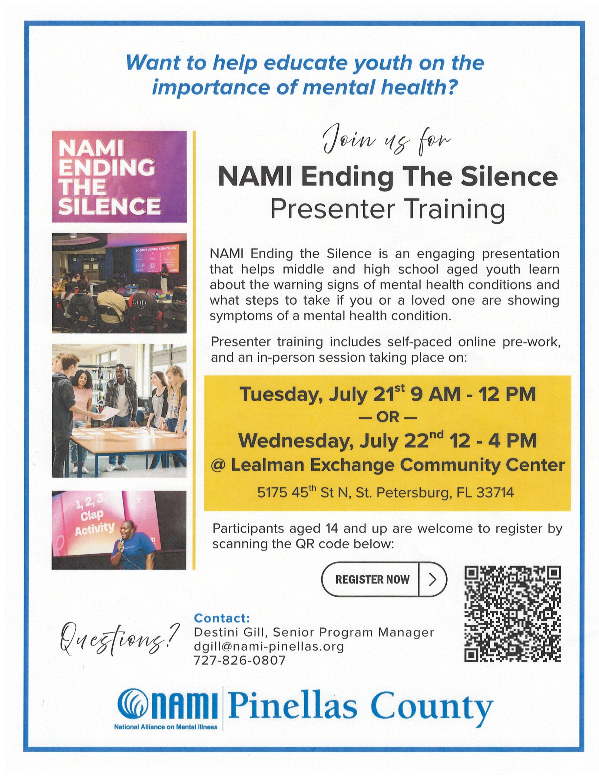 Flyer for presenter training